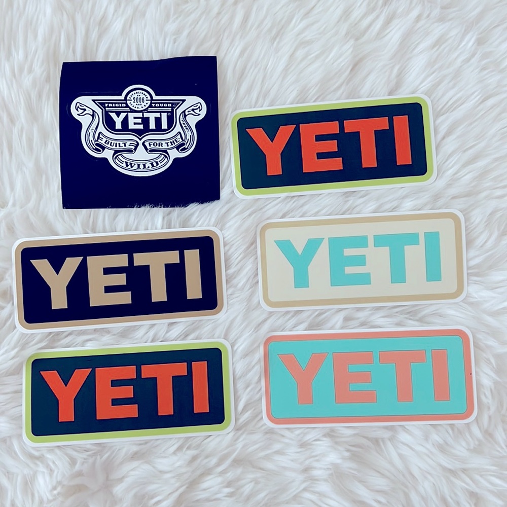 6 New YETI Water Bottle / Cooler Stickers